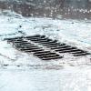 Stormwater flowing down a street drain 